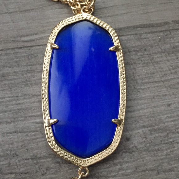 💯Auth KENDRA SCOTT Rayne Cobalt Blue Necklace - Picture 5 of 6